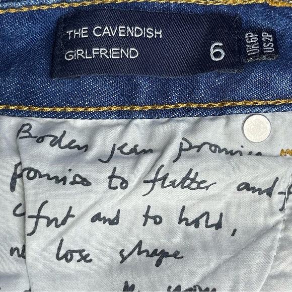 Boden the cavendish girlfriend jeans size 2 Petite embroidered New - Picture 8 of 9